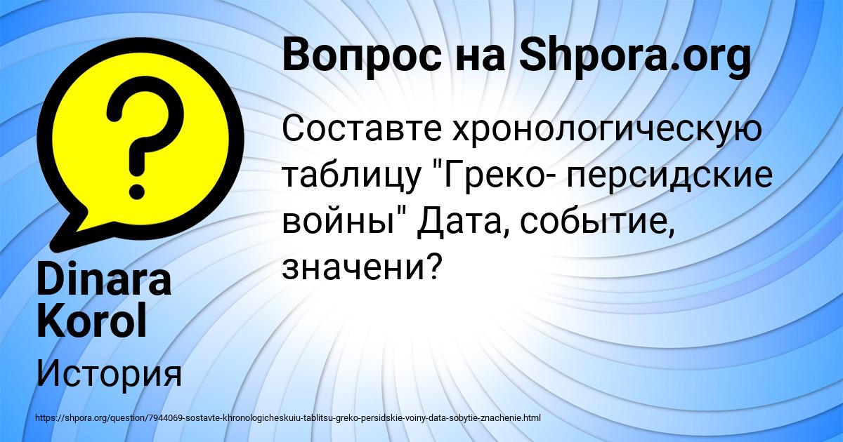 Картинка с текстом вопроса от пользователя Dinara Korol