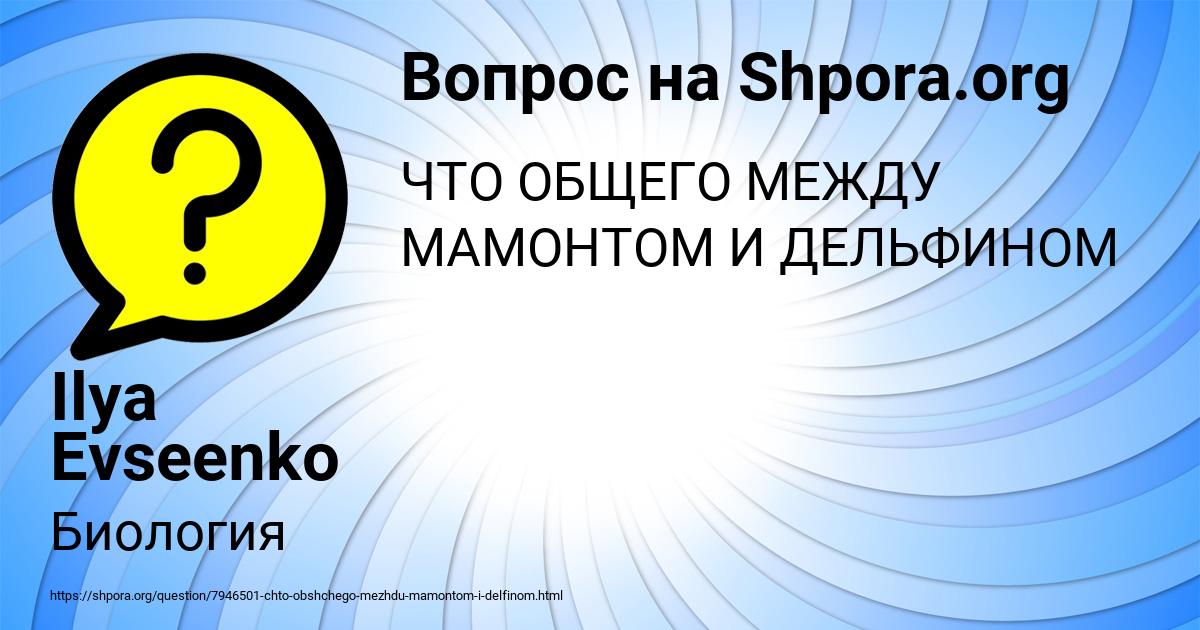Картинка с текстом вопроса от пользователя Ilya Evseenko