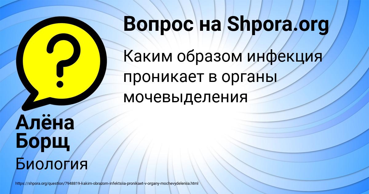 Картинка с текстом вопроса от пользователя Алёна Борщ