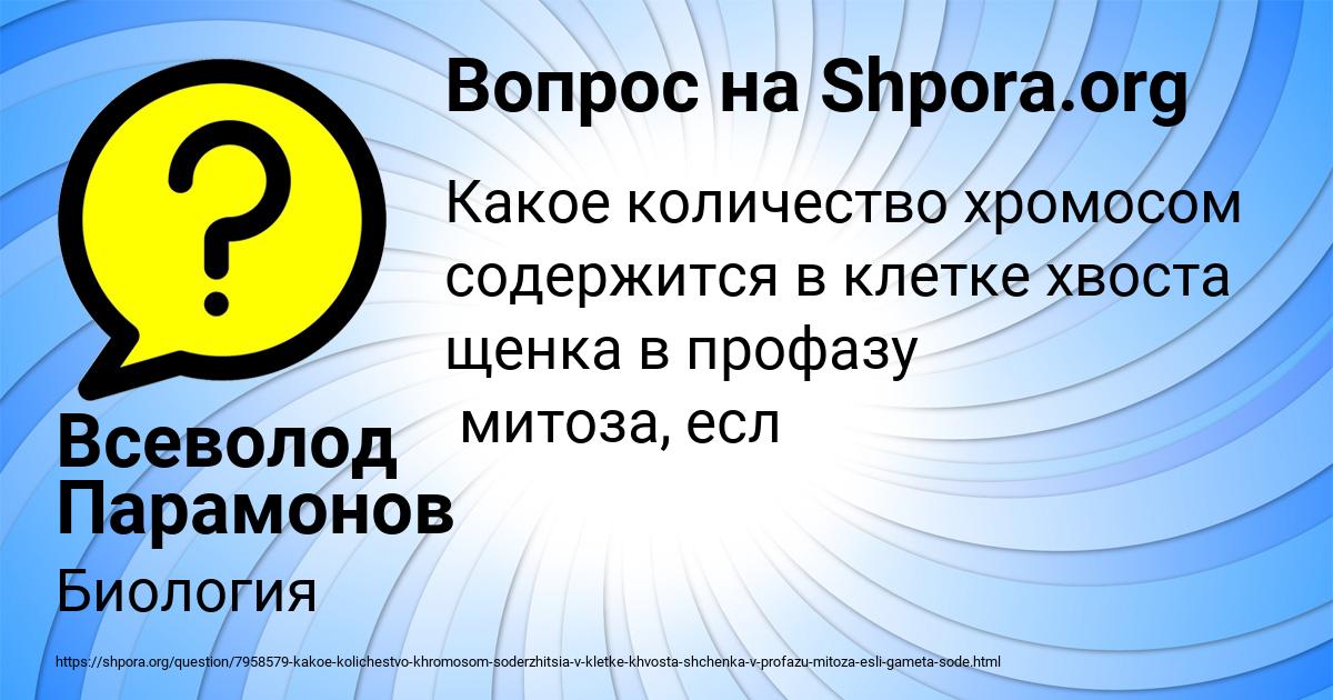 Картинка с текстом вопроса от пользователя Всеволод Парамонов