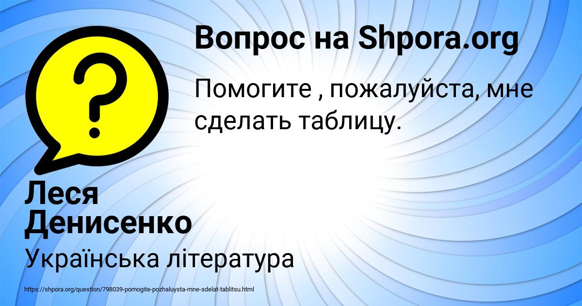 Картинка с текстом вопроса от пользователя Леся Денисенко