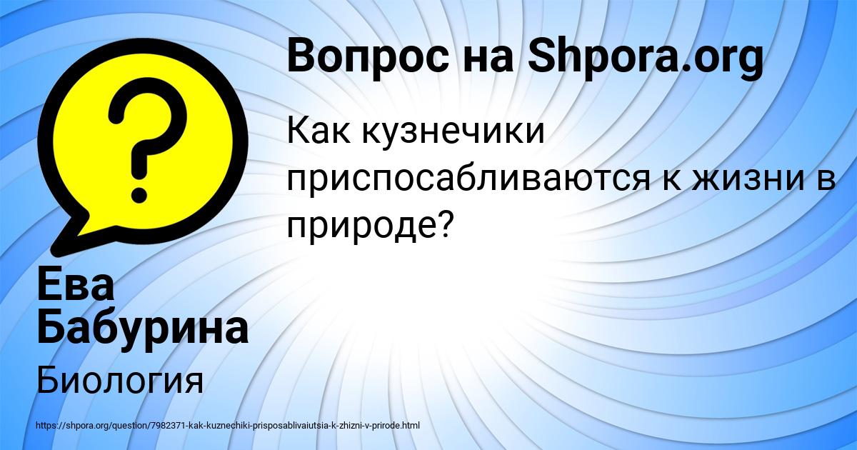 Картинка с текстом вопроса от пользователя Ева Бабурина