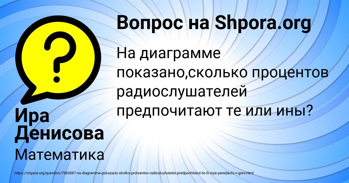 Картинка с текстом вопроса от пользователя Ира Денисова