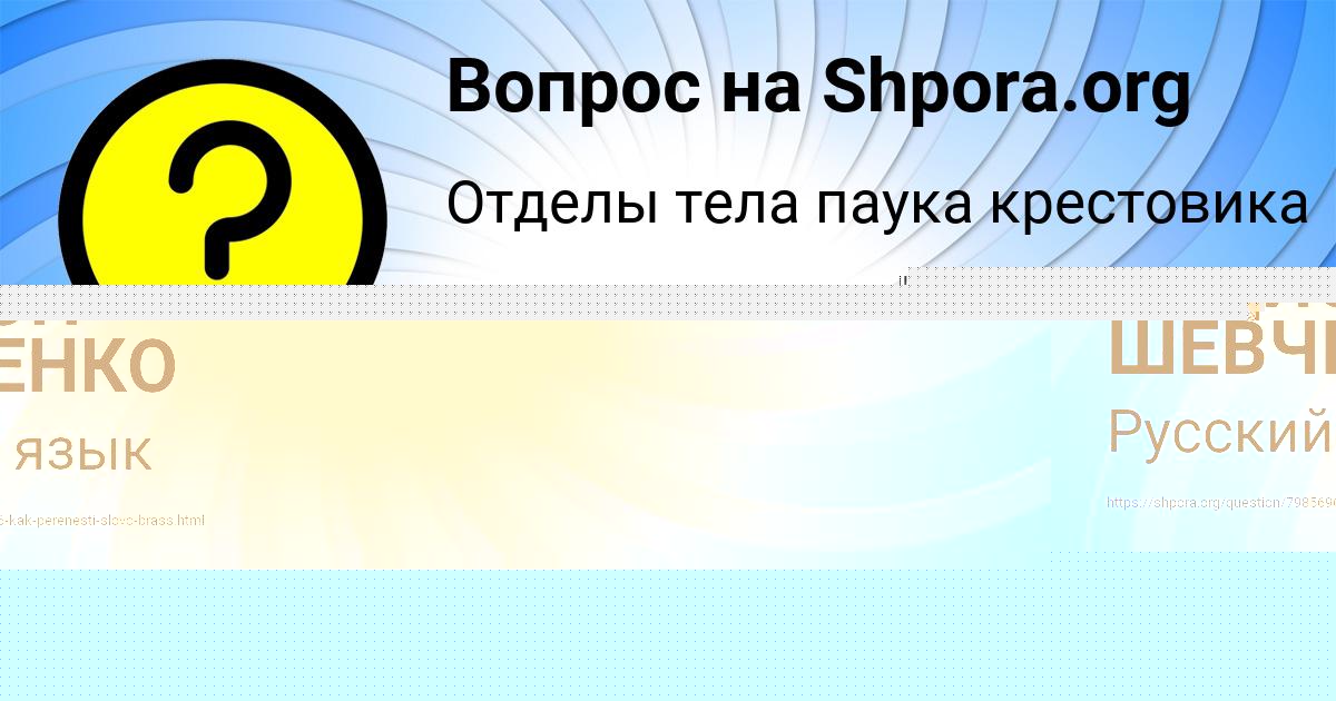 Картинка с текстом вопроса от пользователя РОДИОН ШЕВЧЕНКО