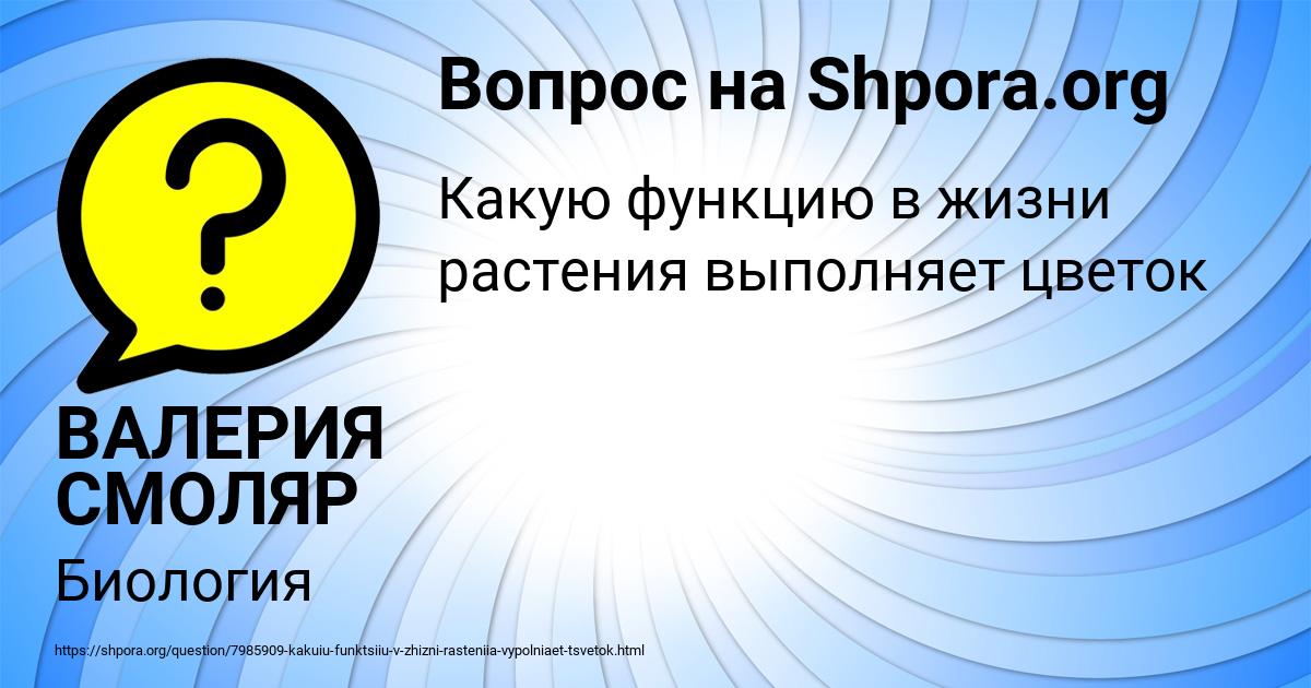 Картинка с текстом вопроса от пользователя ВАЛЕРИЯ СМОЛЯР
