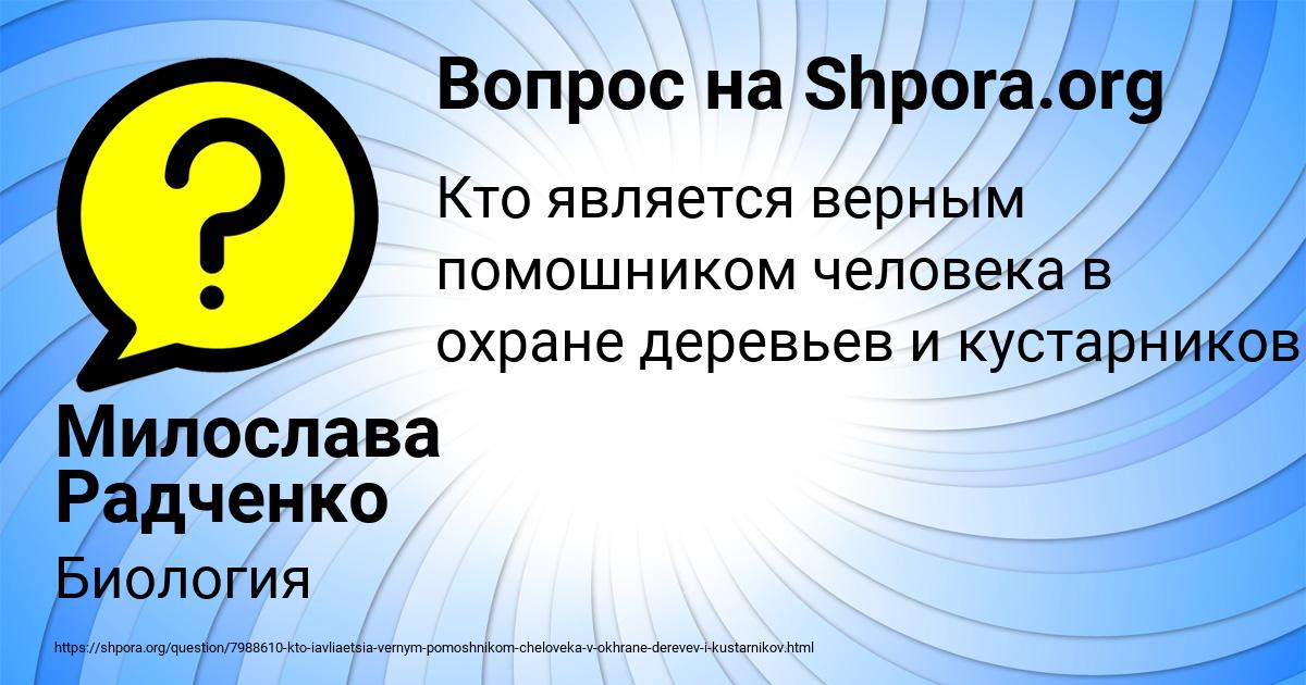 Картинка с текстом вопроса от пользователя Милослава Радченко