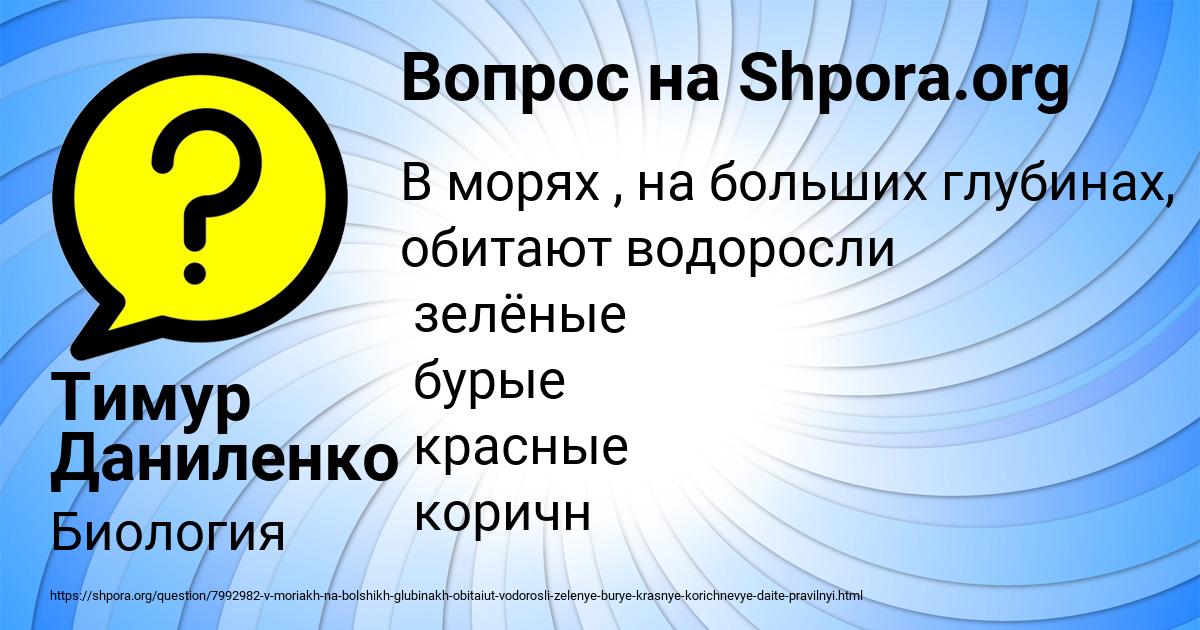 Картинка с текстом вопроса от пользователя Тимур Даниленко