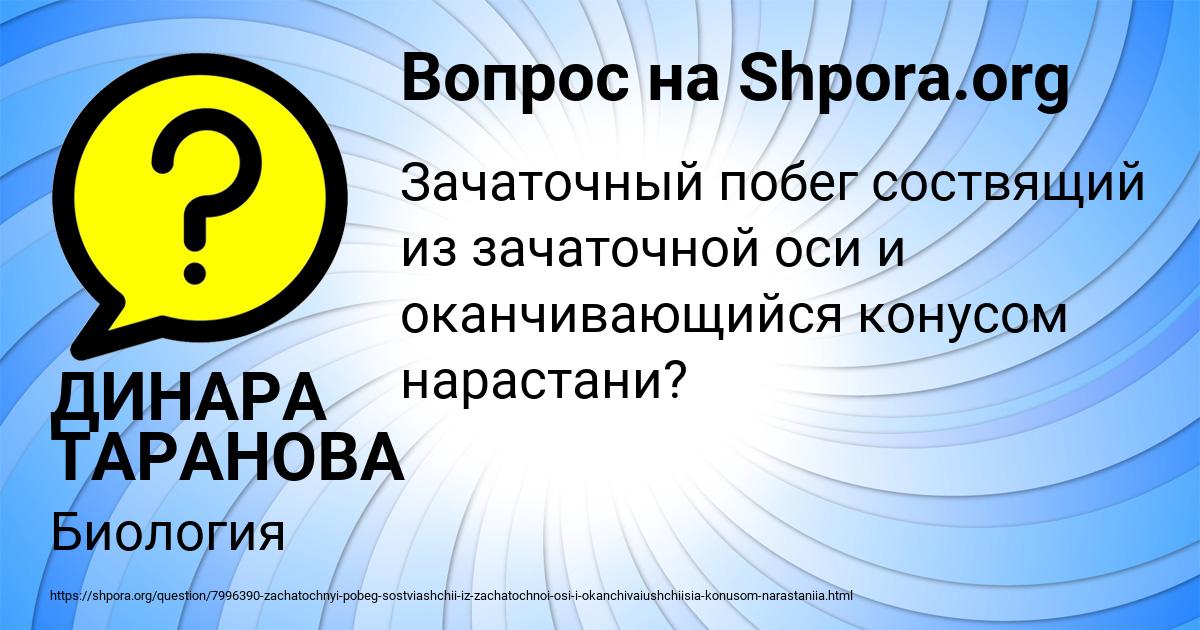 Картинка с текстом вопроса от пользователя ДИНАРА ТАРАНОВА