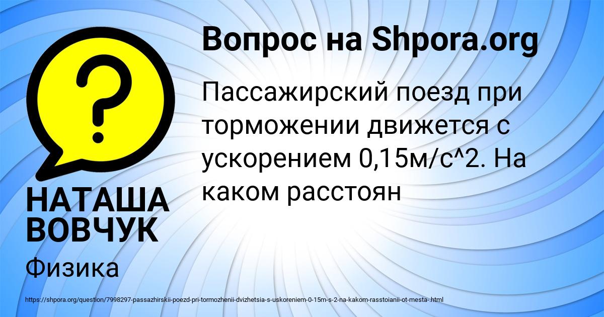Картинка с текстом вопроса от пользователя НАТАША ВОВЧУК