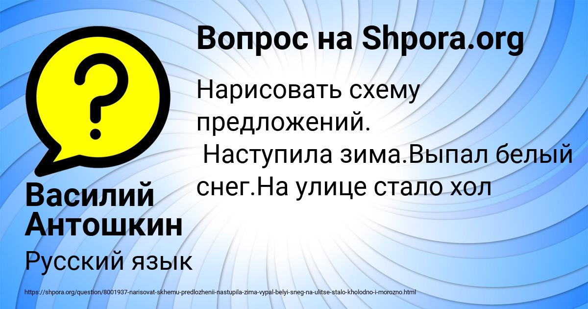Картинка с текстом вопроса от пользователя Василий Антошкин