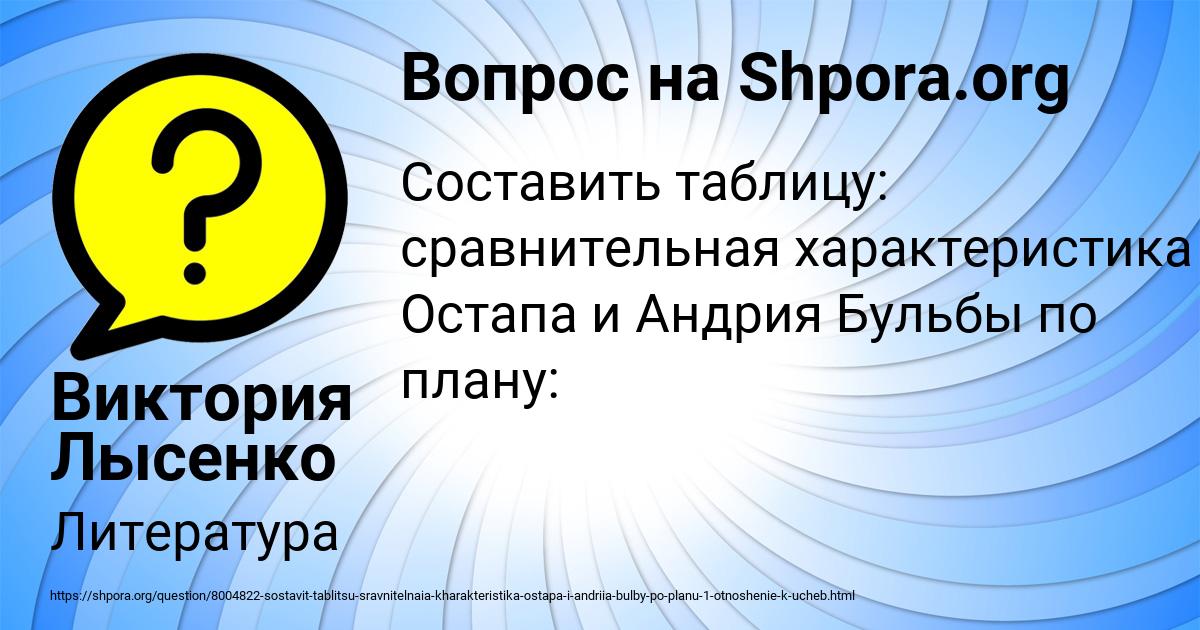 Картинка с текстом вопроса от пользователя Виктория Лысенко