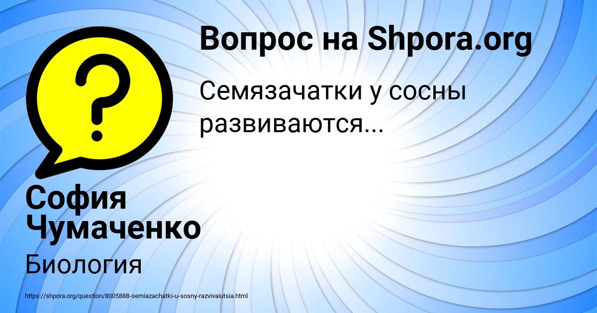 Картинка с текстом вопроса от пользователя София Чумаченко