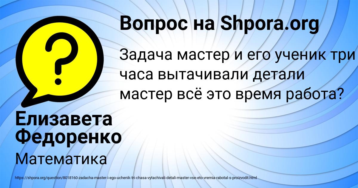 Картинка с текстом вопроса от пользователя Елизавета Федоренко
