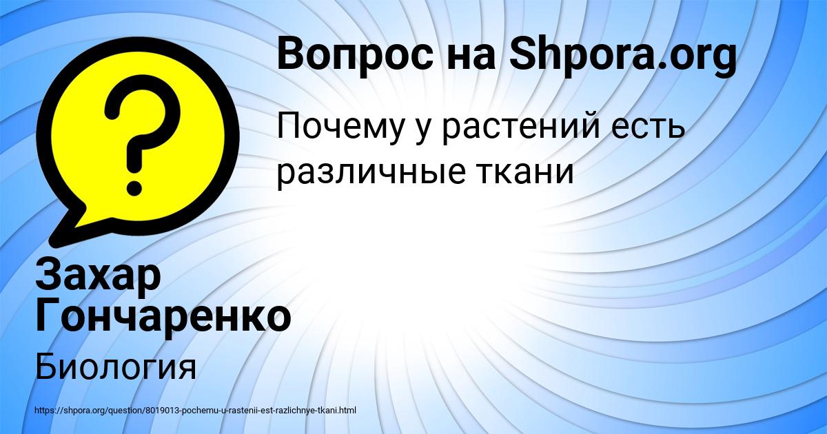 Картинка с текстом вопроса от пользователя Захар Гончаренко