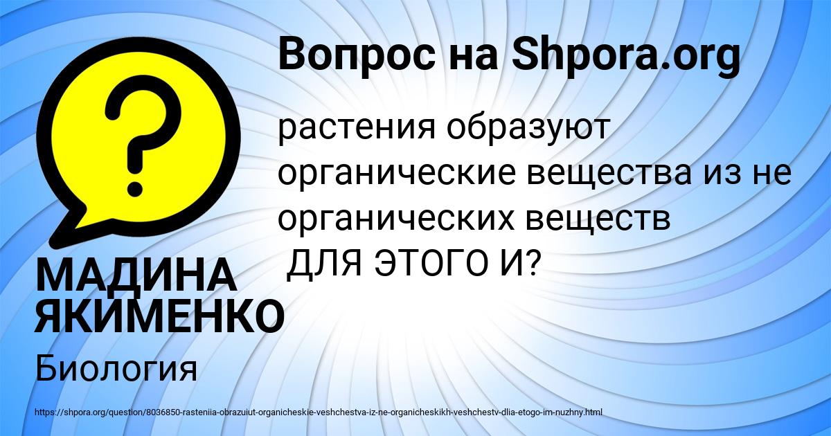 Картинка с текстом вопроса от пользователя МАДИНА ЯКИМЕНКО