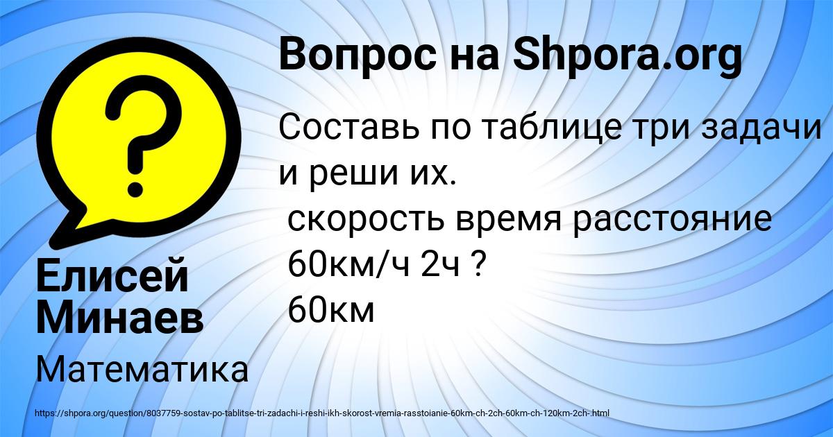 Картинка с текстом вопроса от пользователя Елисей Минаев