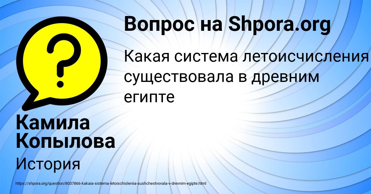 Картинка с текстом вопроса от пользователя Камила Копылова