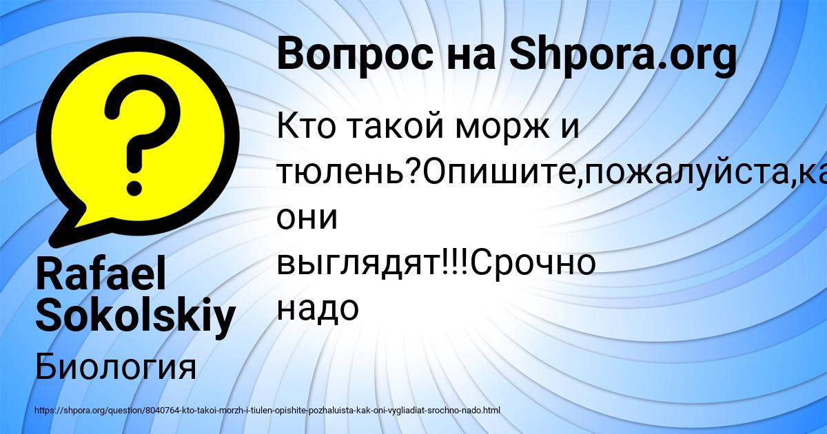 Картинка с текстом вопроса от пользователя Rafael Sokolskiy