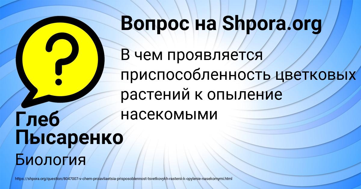 Картинка с текстом вопроса от пользователя Глеб Пысаренко