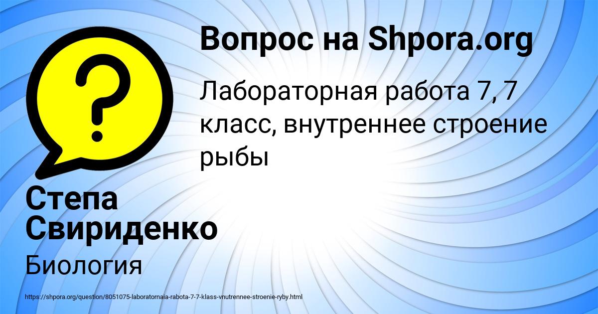 Картинка с текстом вопроса от пользователя Степа Свириденко