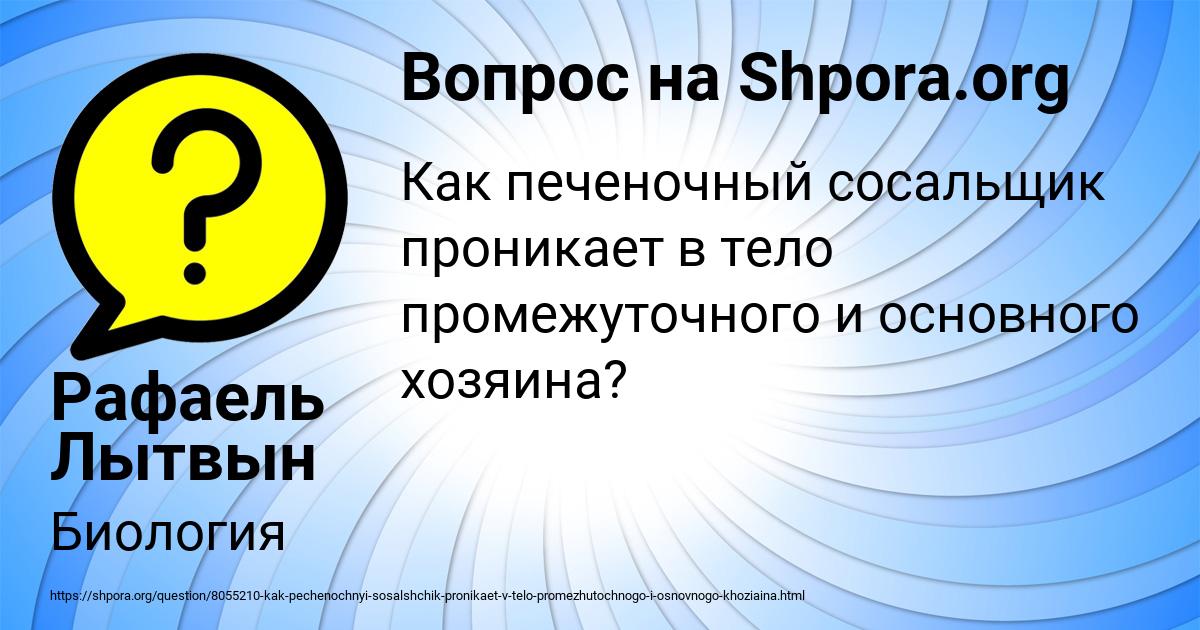 Картинка с текстом вопроса от пользователя Рафаель Лытвын