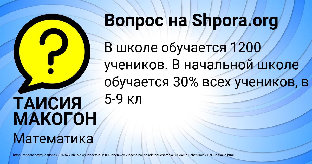 Картинка с текстом вопроса от пользователя ТАИСИЯ МАКОГОН