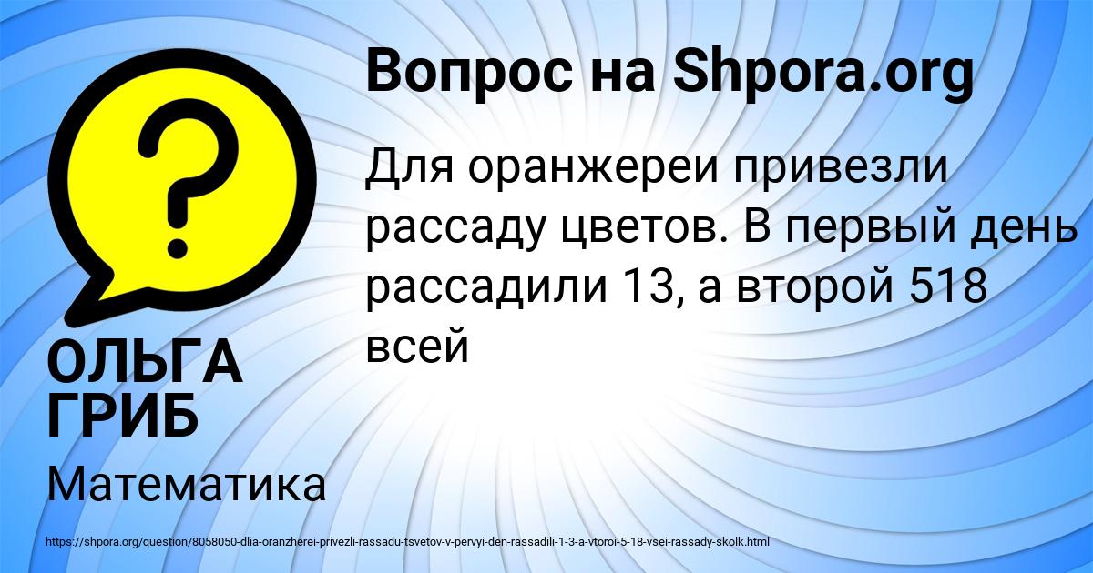 Картинка с текстом вопроса от пользователя ОЛЬГА ГРИБ