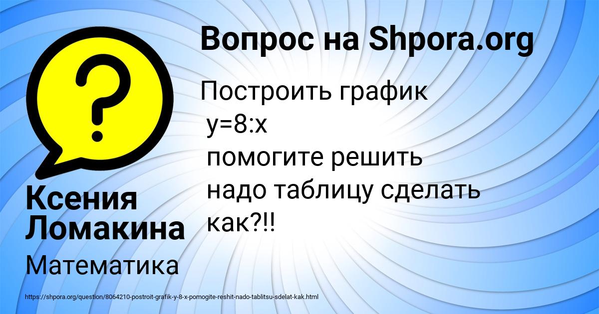 Картинка с текстом вопроса от пользователя Ксения Ломакина