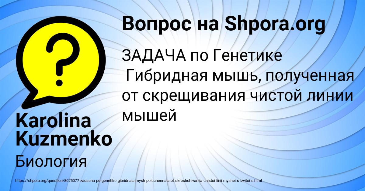 Картинка с текстом вопроса от пользователя Karolina Kuzmenko