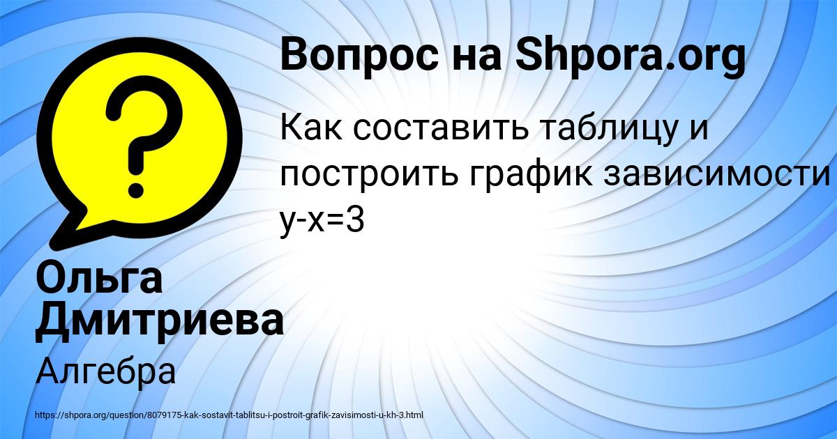 Картинка с текстом вопроса от пользователя Ольга Дмитриева