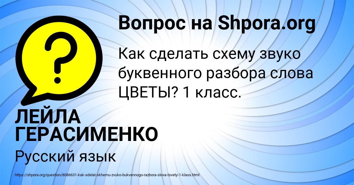 Картинка с текстом вопроса от пользователя ЛЕЙЛА ГЕРАСИМЕНКО