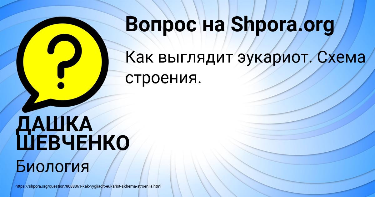 Картинка с текстом вопроса от пользователя ДАШКА ШЕВЧЕНКО