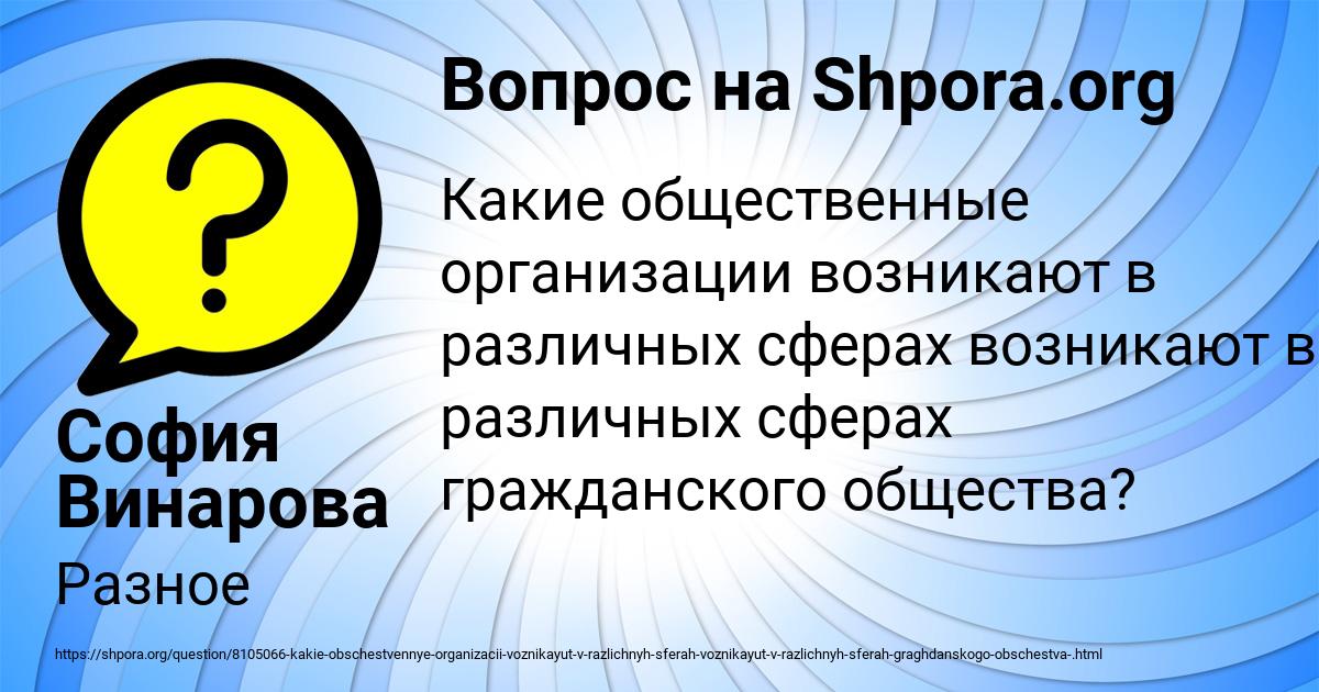 Картинка с текстом вопроса от пользователя София Винарова