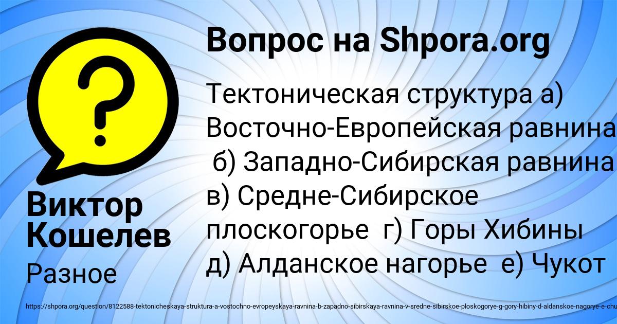 Картинка с текстом вопроса от пользователя Виктор Кошелев