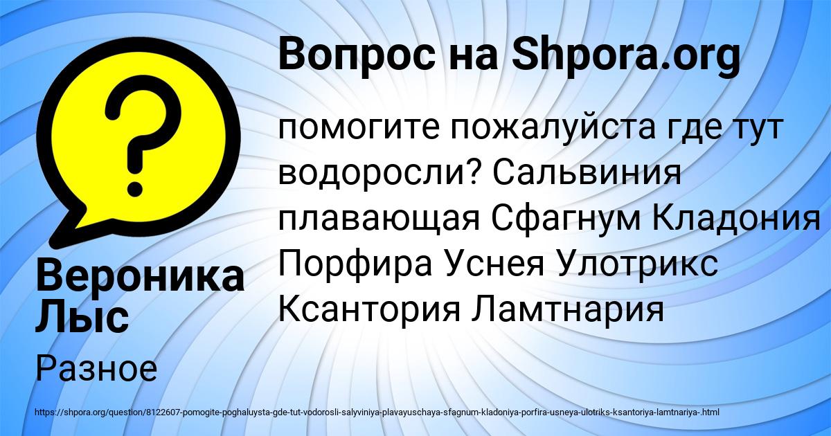 Картинка с текстом вопроса от пользователя Вероника Лыс