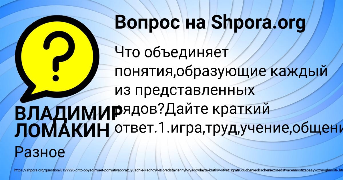 1 какое понятие объединяет представленные ниже рисунки 2 дайте определение данному понятию задание 1