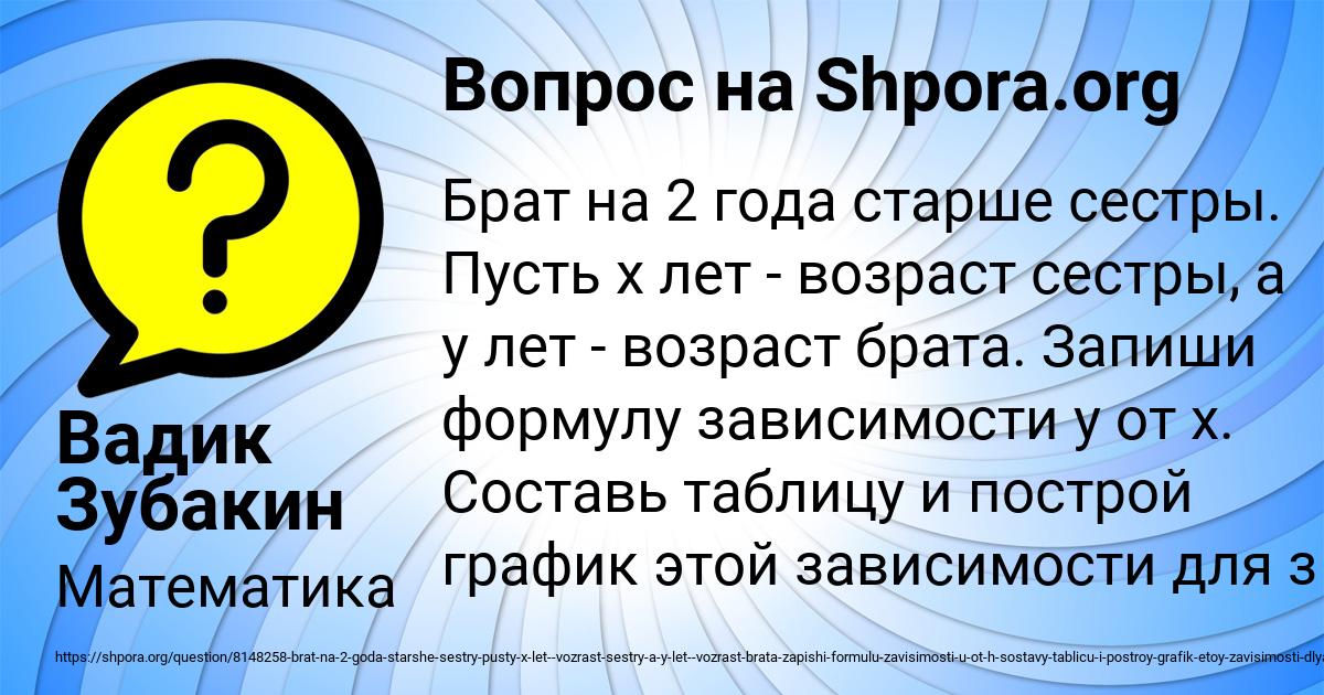 Картинка с текстом вопроса от пользователя Вадик Зубакин