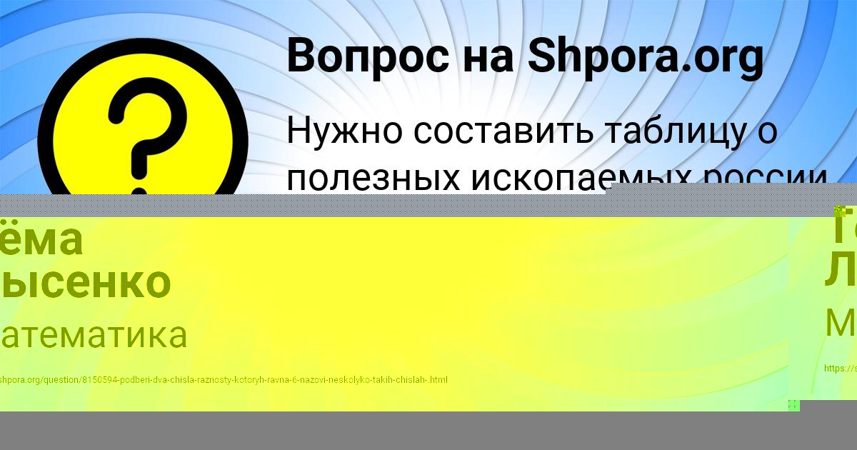 Картинка с текстом вопроса от пользователя Тёма Лысенко