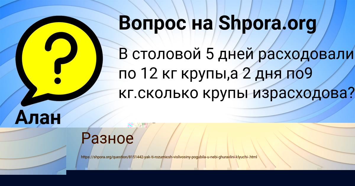 Картинка с текстом вопроса от пользователя Настя Котенко