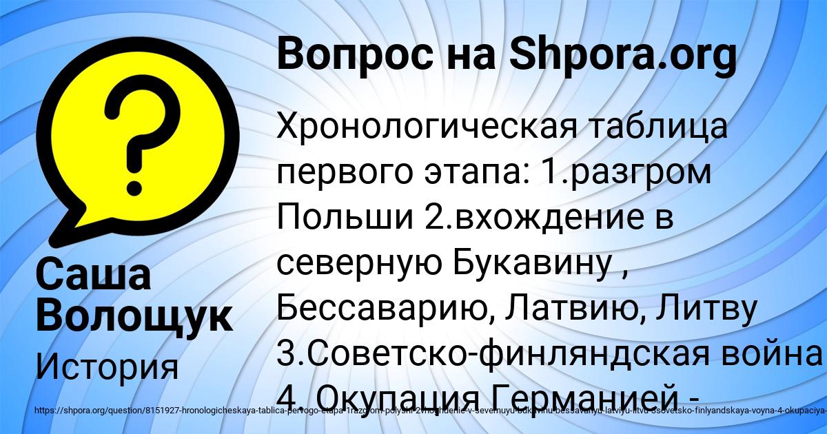 Картинка с текстом вопроса от пользователя Саша Волощук