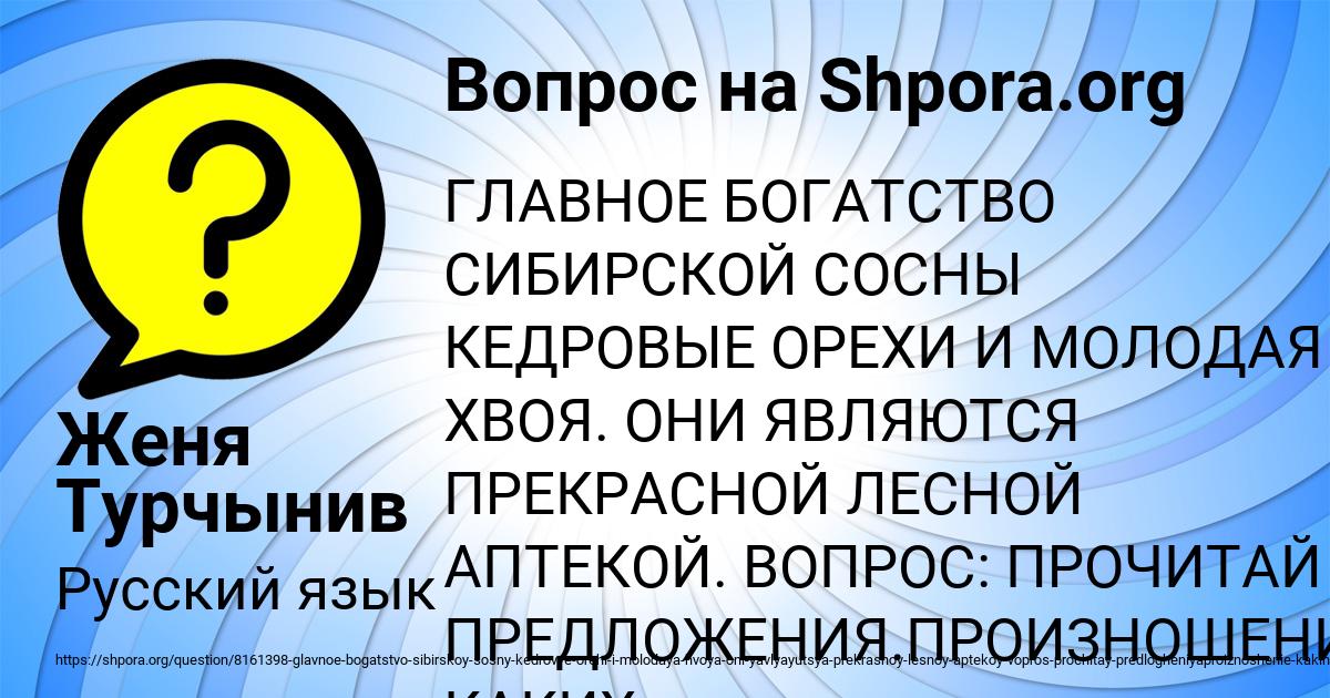 Картинка с текстом вопроса от пользователя Женя Турчынив