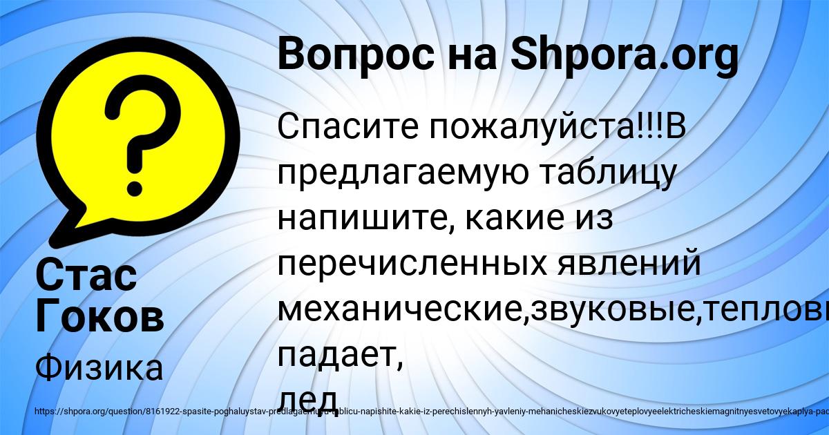 Картинка с текстом вопроса от пользователя Стас Гоков