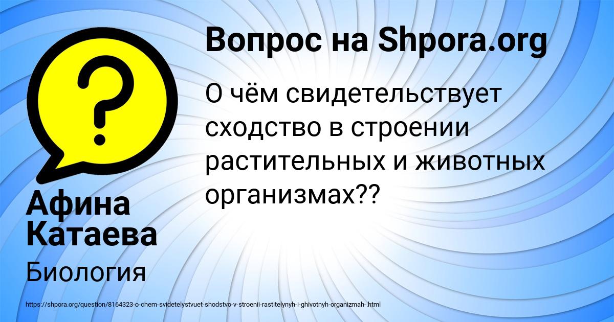 Картинка с текстом вопроса от пользователя Афина Катаева