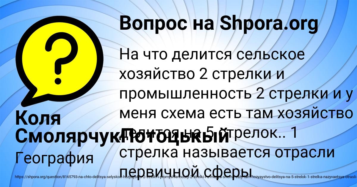 Картинка с текстом вопроса от пользователя Коля СмолярчукПотоцькый