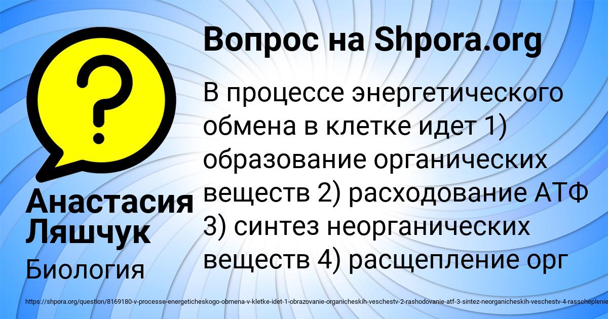 Картинка с текстом вопроса от пользователя Анастасия Ляшчук