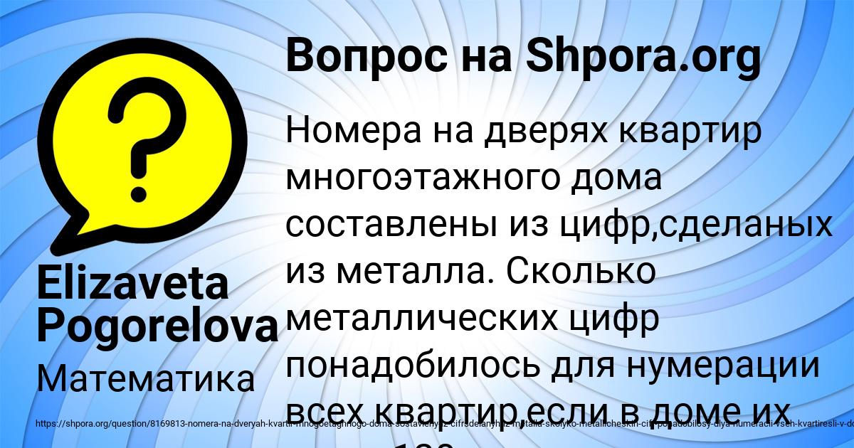 Картинка с текстом вопроса от пользователя Elizaveta Pogorelova