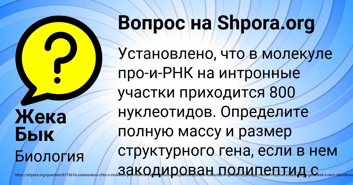 Картинка с текстом вопроса от пользователя Жека Бык
