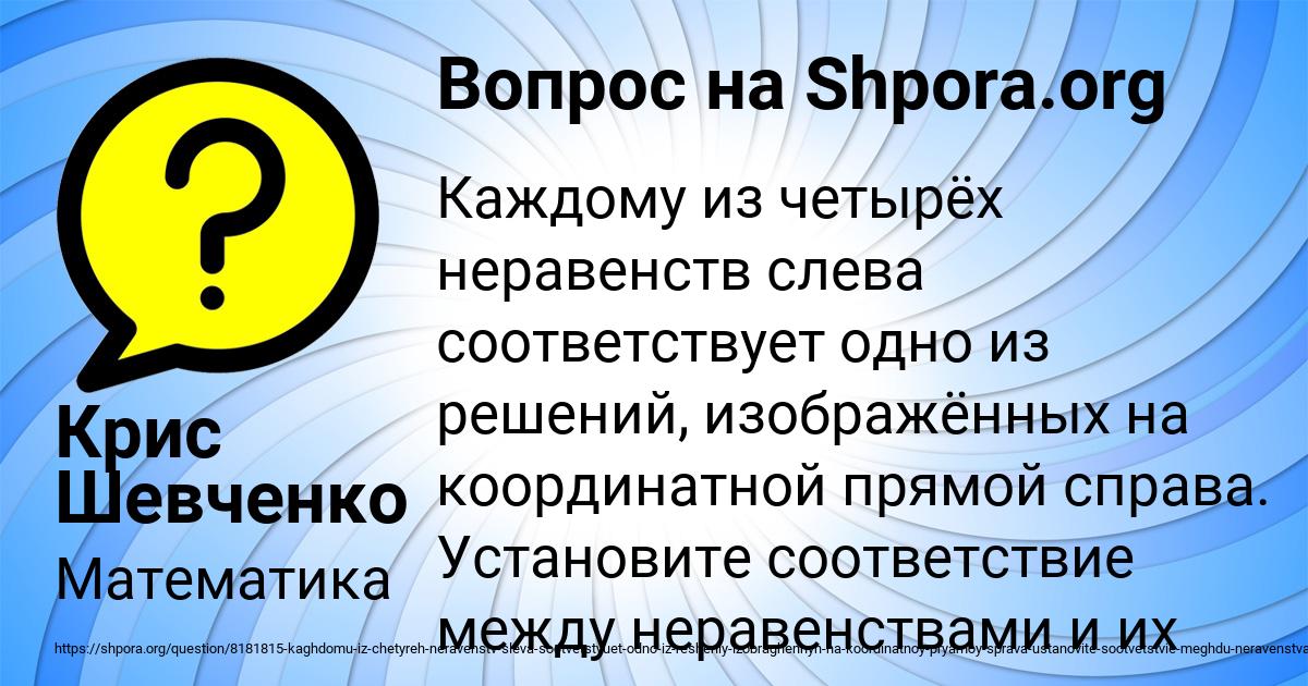 Картинка с текстом вопроса от пользователя Крис Шевченко