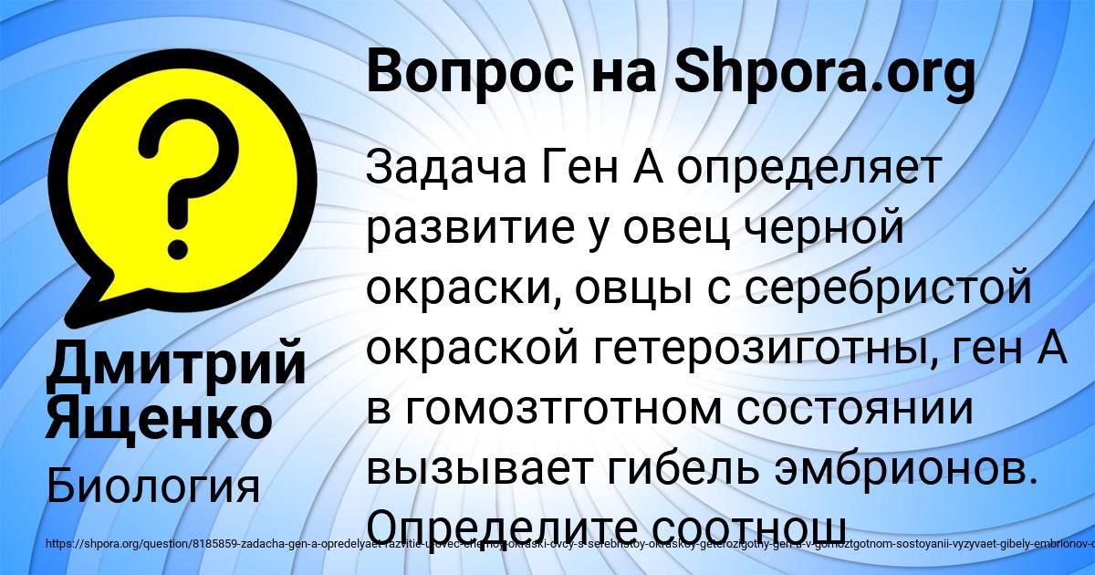 Картинка с текстом вопроса от пользователя Дмитрий Ященко