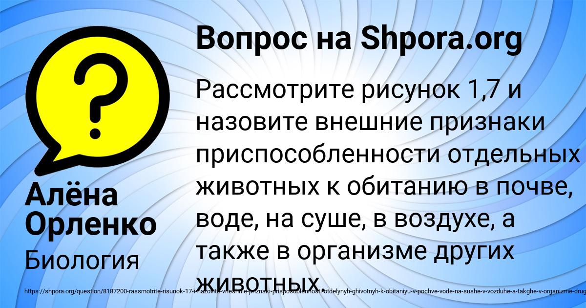 Картинка с текстом вопроса от пользователя Алёна Орленко